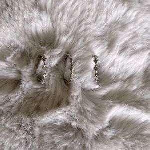 Set of 3 stackable silver rings. Size 8